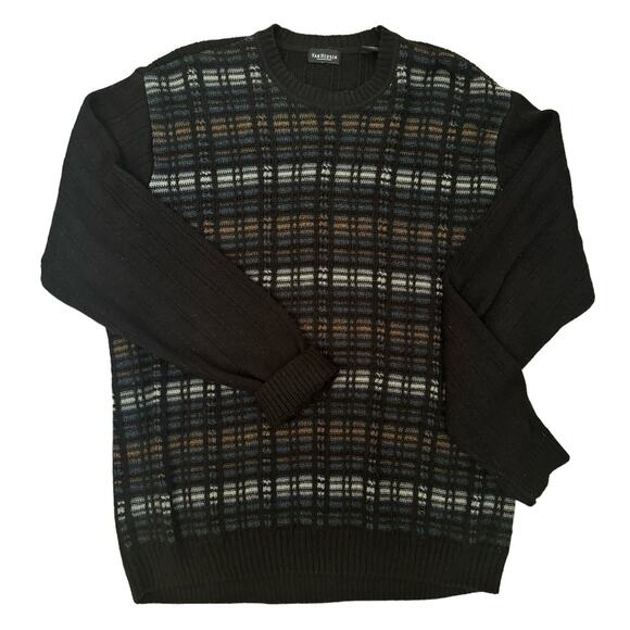 Van Heusen Mens L Vintage Grandpa Slouchy Oversized Sweater Academia Retro - Picture 1 of 6